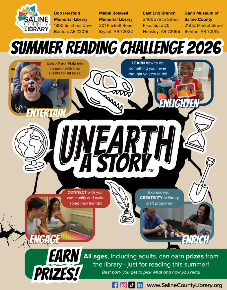 Unearth a Story Summer Season calendar